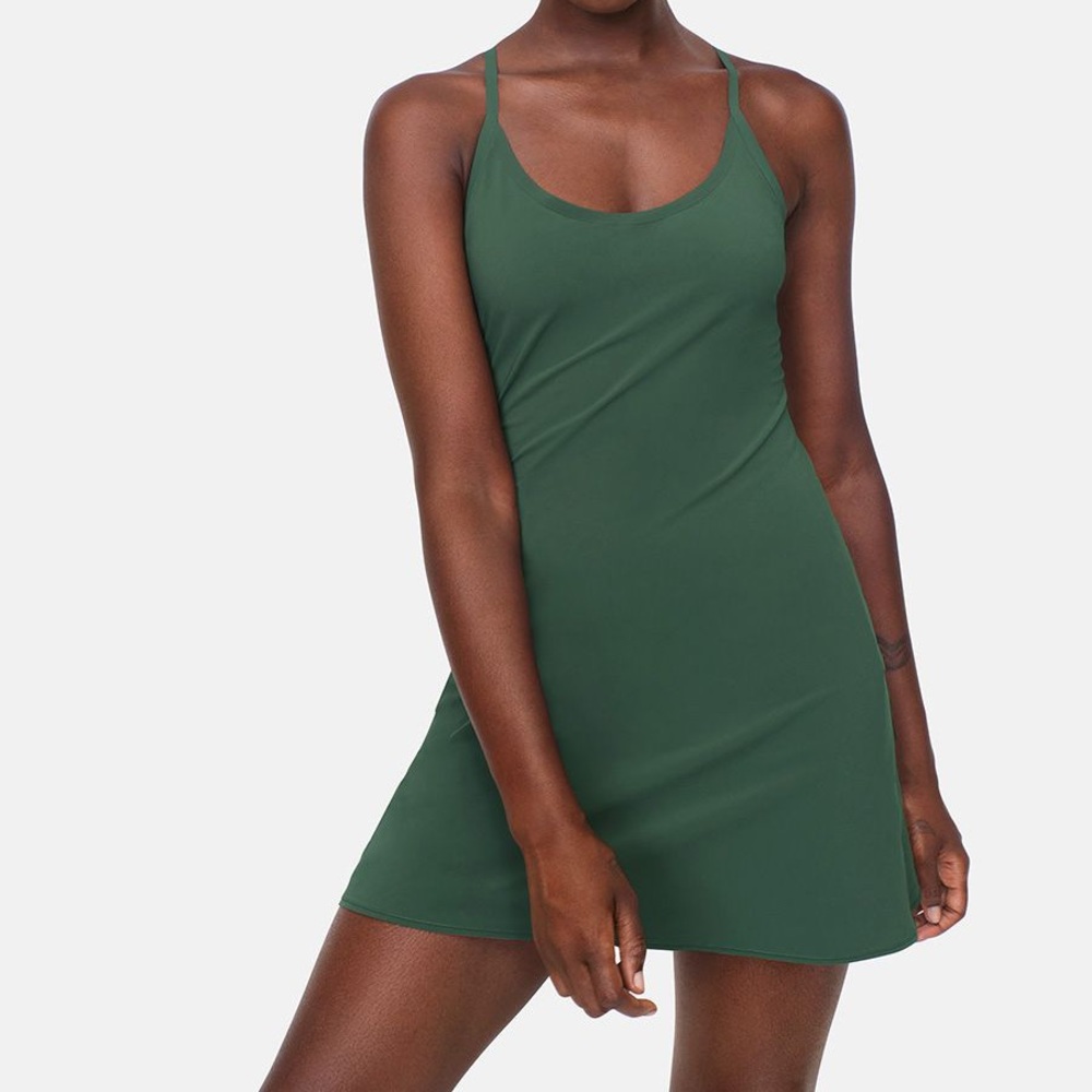 Outdoor Voices Exercise Dress in Evergreen XS